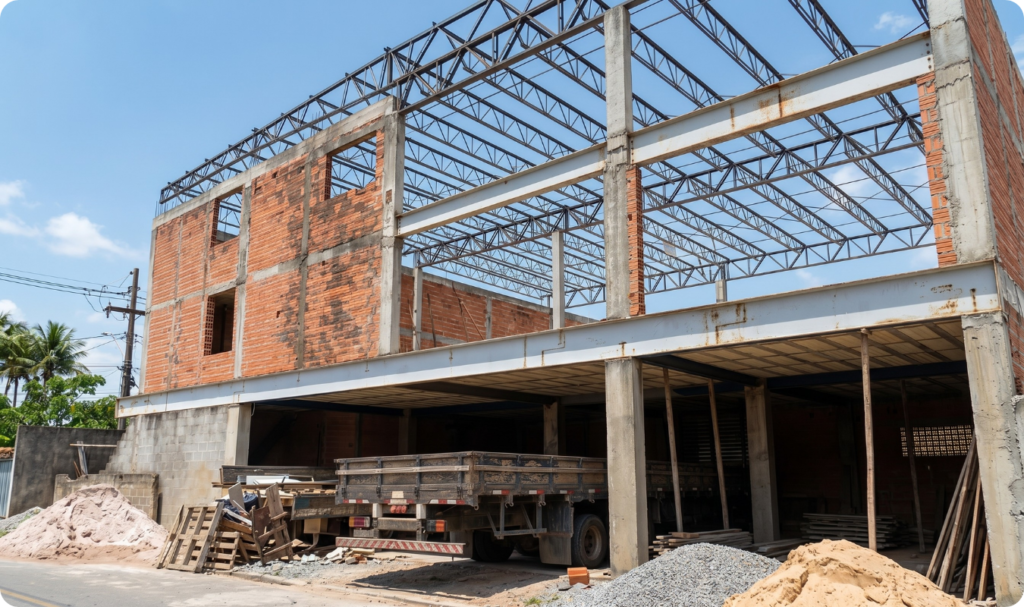 Planilha técnico-operacional da Steel Port com guias de especificação de aço certificado, tabelas de resistência de vergalhões e comparativos de produtividade com o método Corte e Dobra Industrial. Projetada para auxiliar engenheiros de Manaus a otimizar projetos estruturais e reduzir desperdícios no canteiro.